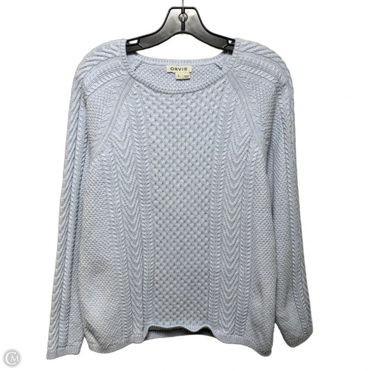 Cotton Sweater By Orvis In Blue, Size: L