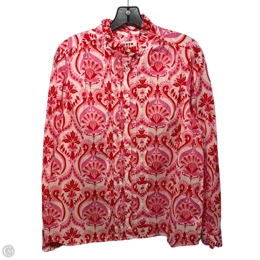 Felicity Cotton Top Long Sleeve By Boden In Floral Print, Size: 14