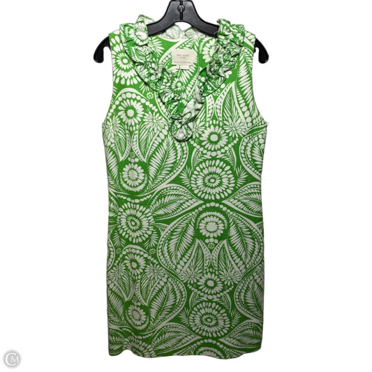 Ruffle Neck Sheath Dress Designer By Kate Spade In Floral Print, Size: M