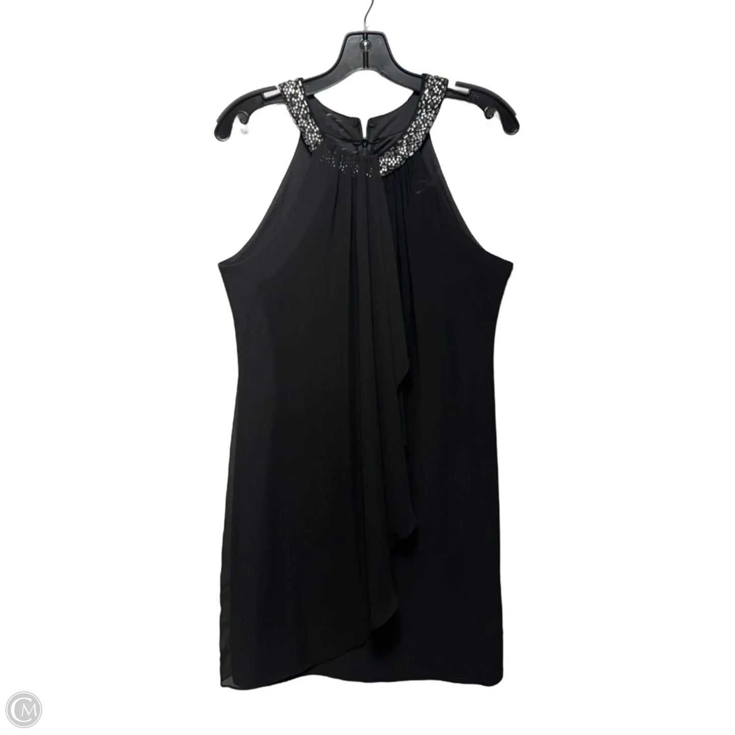 Embellished Halter Neck Mini Dress Designer By X By Xscape In Black, Size: 12
