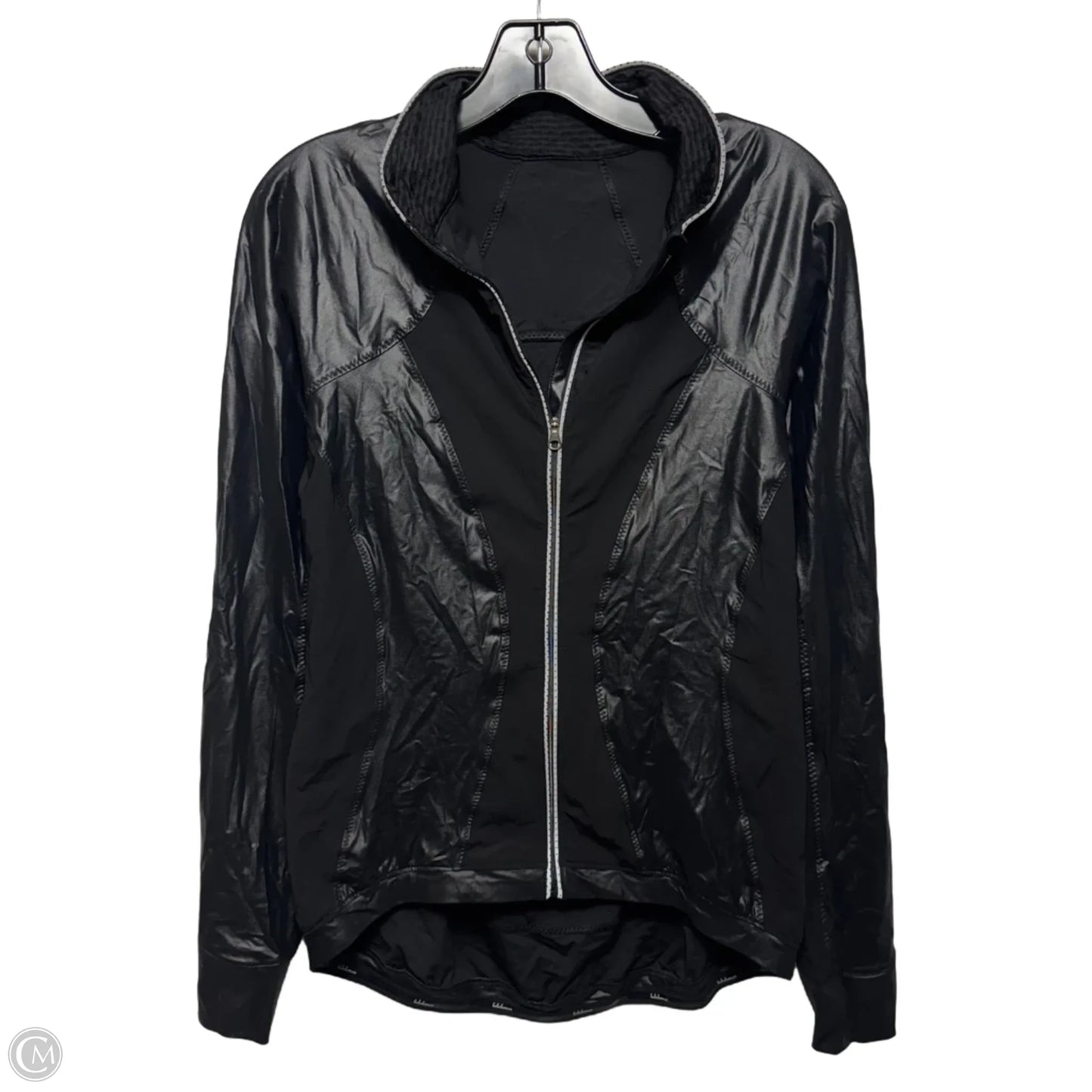 Athletic Jacket By Lululemon In Black, Size: 10