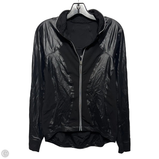Athletic Jacket By Lululemon In Black, Size: 10