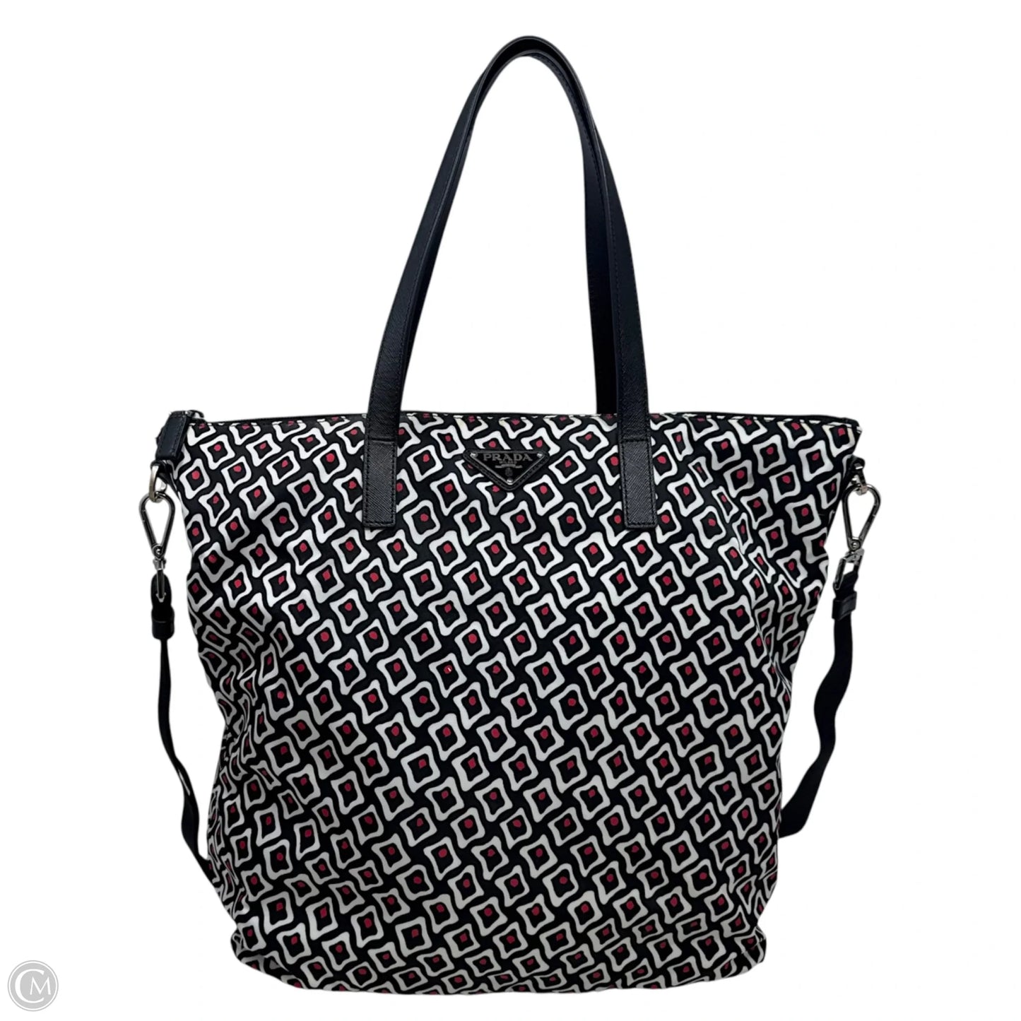 Tessuto Nylon Satchel Tote Luxury Designer By Prada, Size: Large