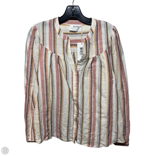 Coralline Top Long Sleeve By Sud Express In Striped Pattern, Size: M