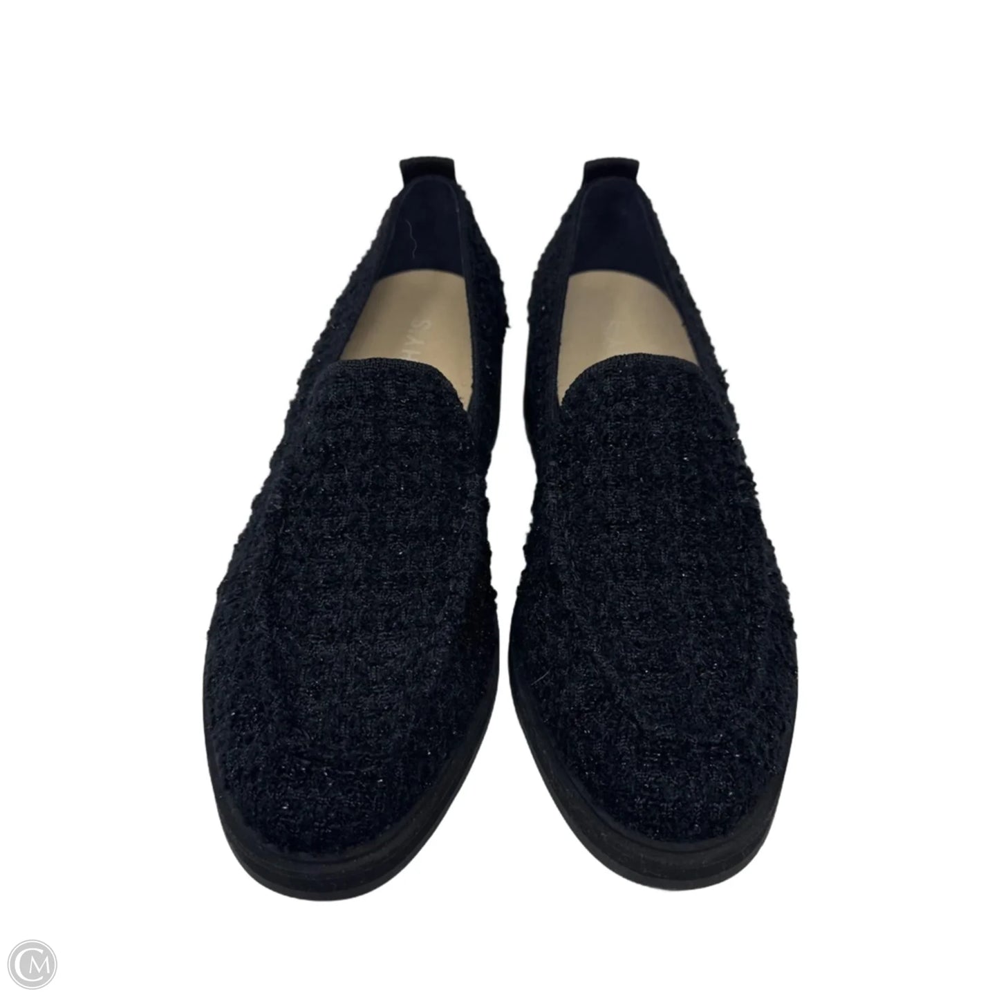 Tweed Loafer Shoes Flats By Rothys In Black, Size: 7.5
