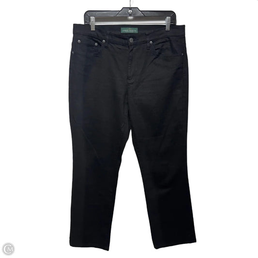 Jeans Straight By Lauren By Ralph Lauren In Black, Size: 12