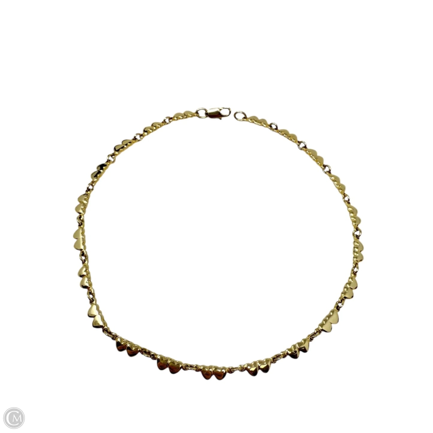 12” Gold Tone Double Heart Anklet