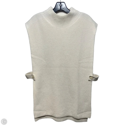Vest Sweater By Banana Republic In Cream, Size: M/L