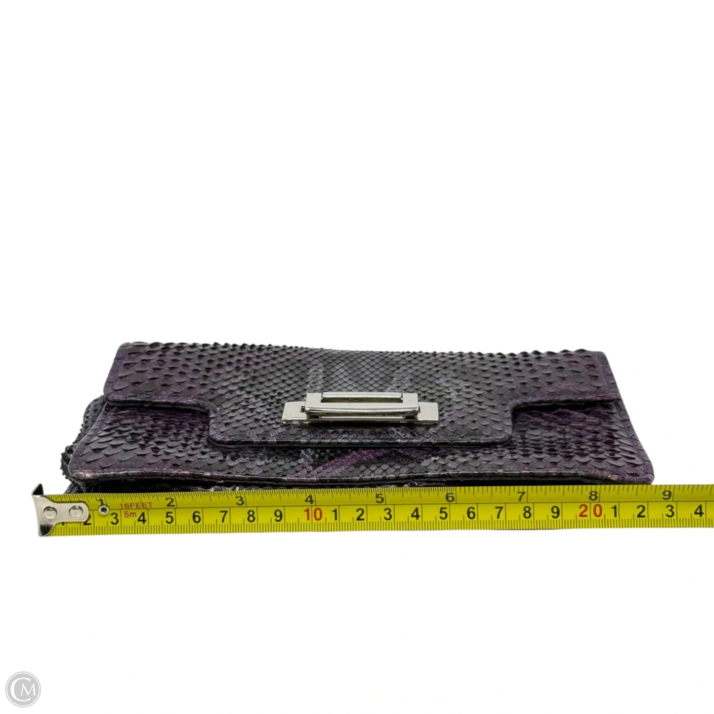 Python Leather Shoulder Bag, Clutch By Vero Pitone, Size: Small