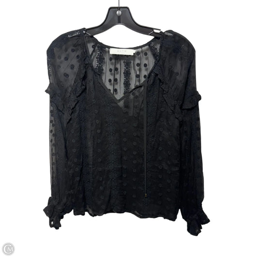 Top Long Sleeve By Astr In Black, Size: S