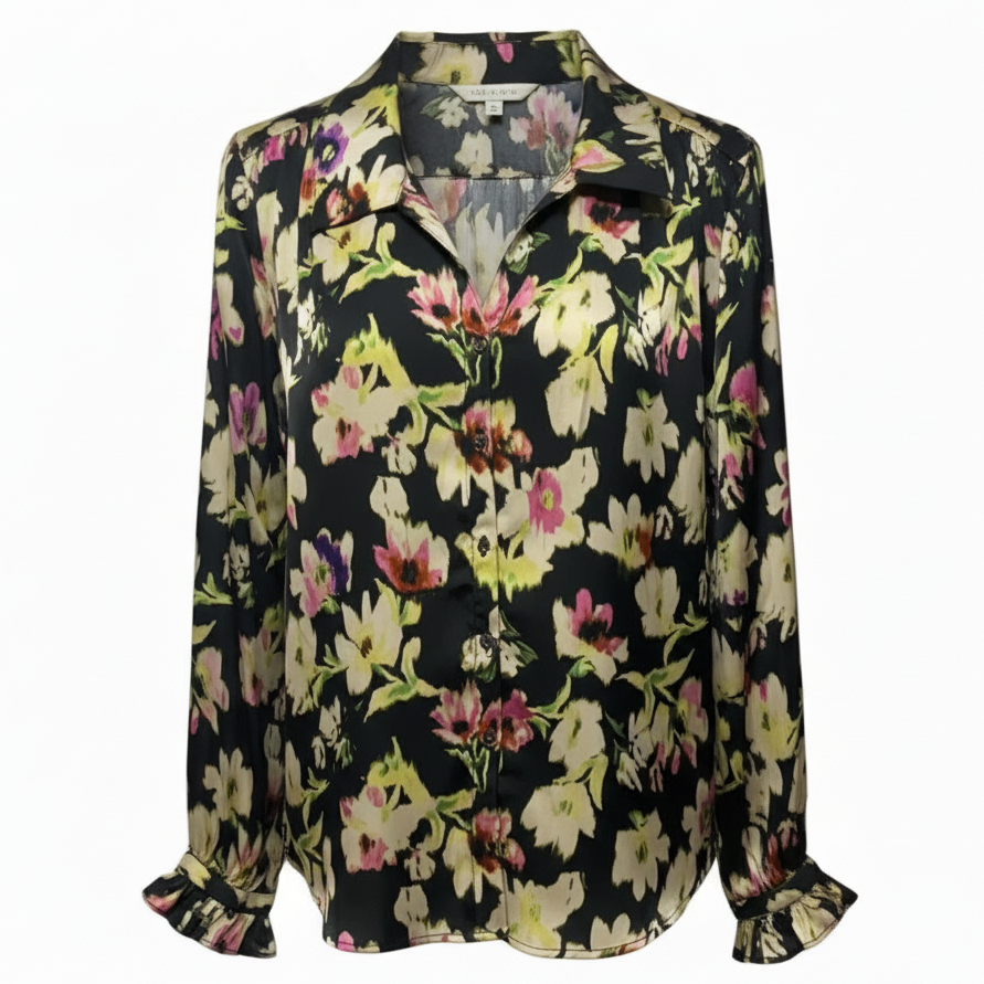 Top Long Sleeve By Vince Camuto In Floral Print, Size: 2x