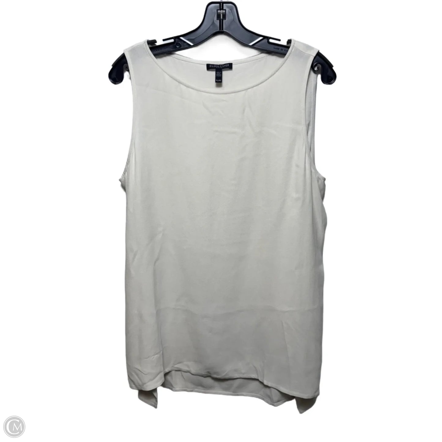 Silk Top Sleeveless By Eileen Fisher In Ivory, Size: Lp