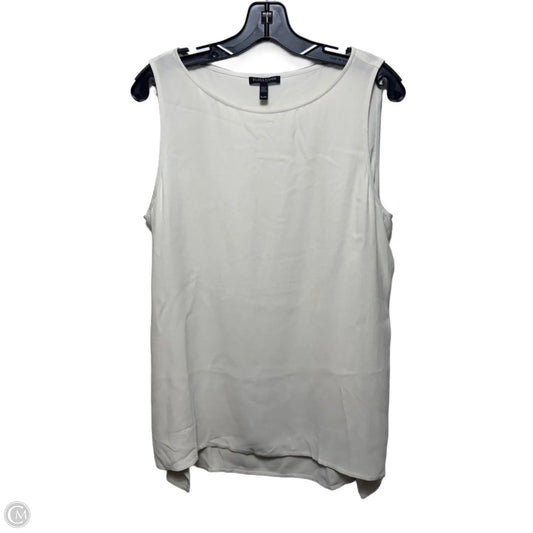 Silk Top Sleeveless By Eileen Fisher In Ivory, Size: Lp