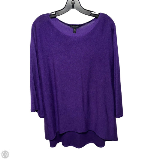 Sweater By Eileen Fisher In Purple, Size: L