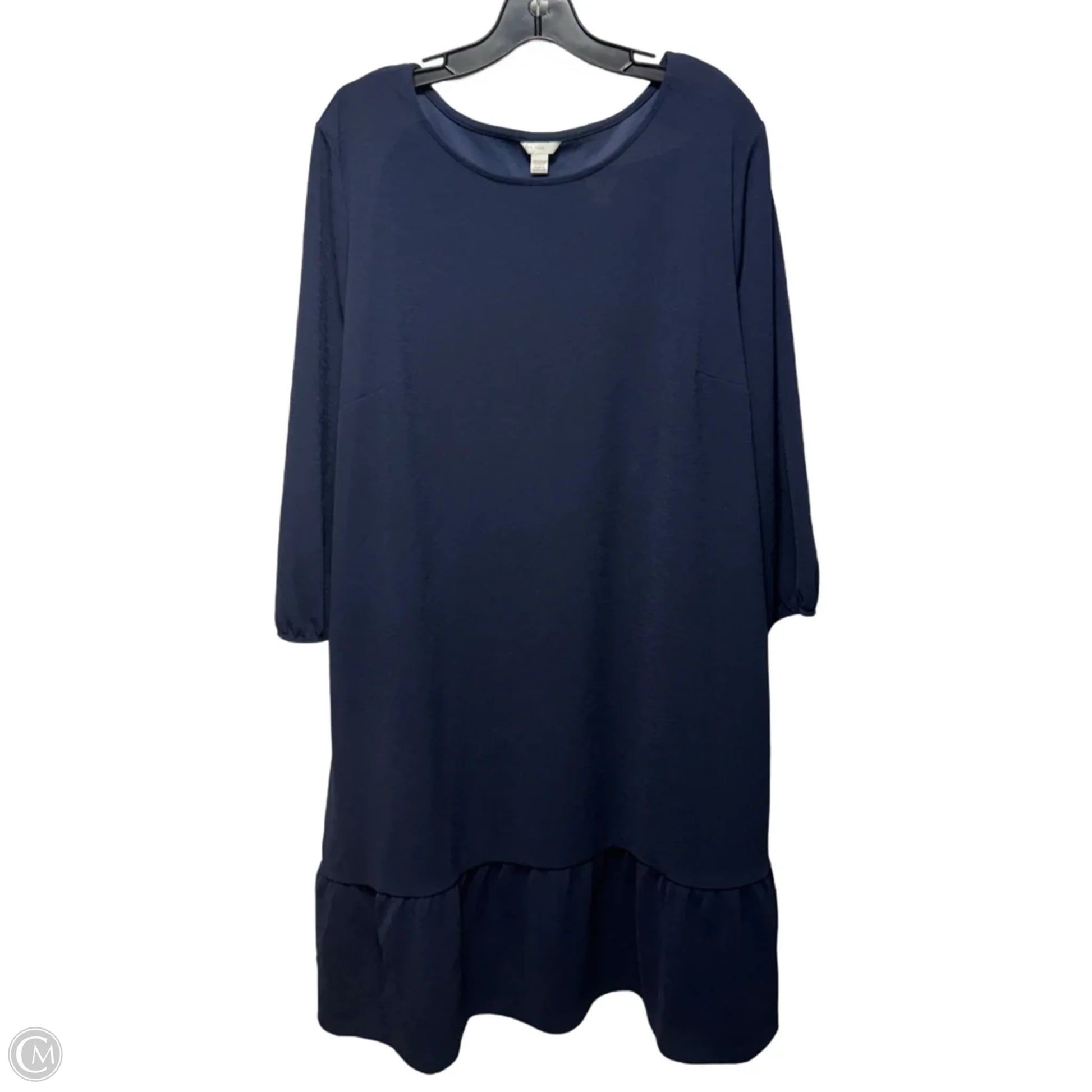 cato navy blue dress Cato | Dresses | Cato Women Navy Printed Classic Chiffon Dress 416 Lined Classic Work Office