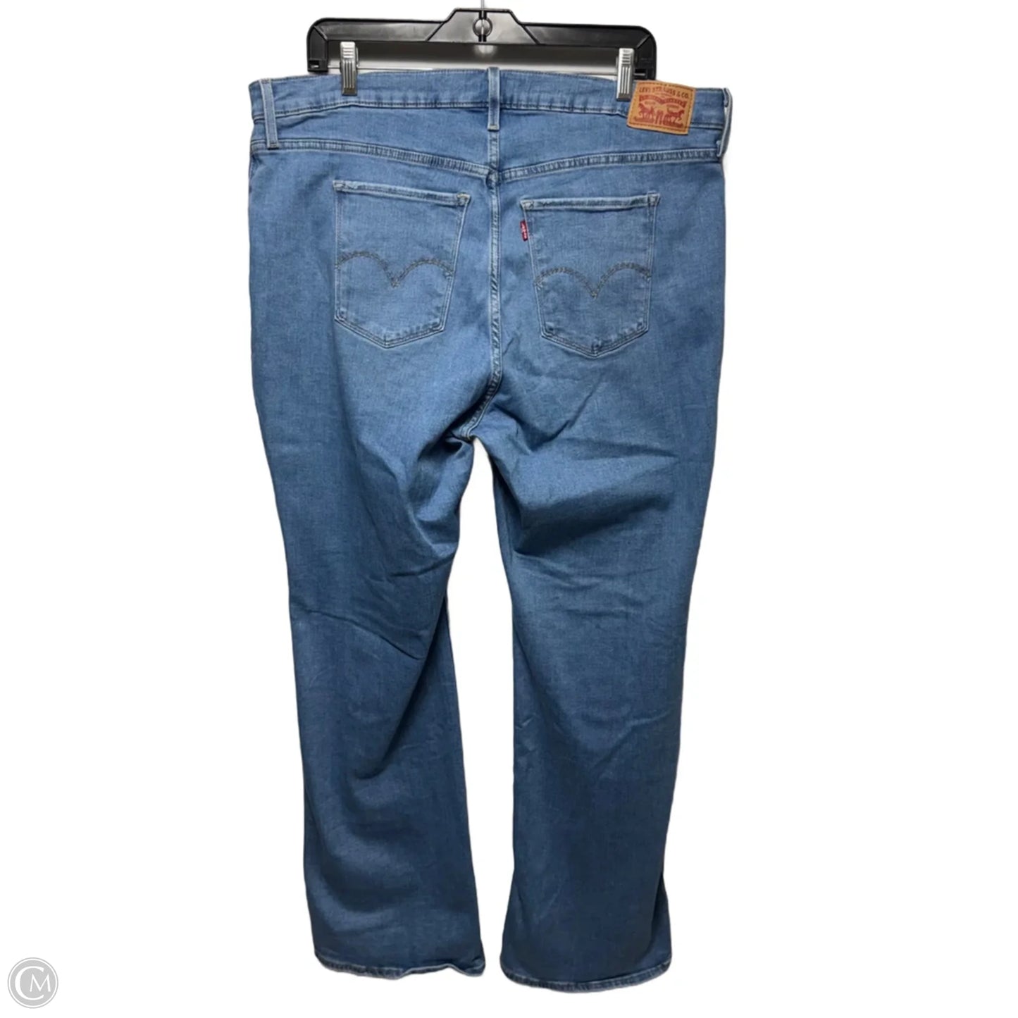 725 High Rise Bootcut Jeans By Levis In Blue Denim, Size: 18