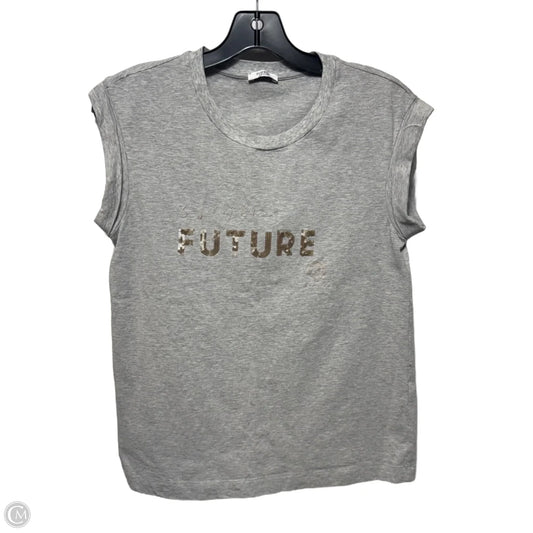 Top Sleeveless By Peserico  In Grey, Size: S (42 IT)