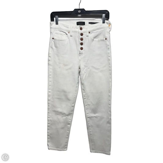High Rise Skinny Jeans  By Banana Republic In White Denim, Size: 6/28