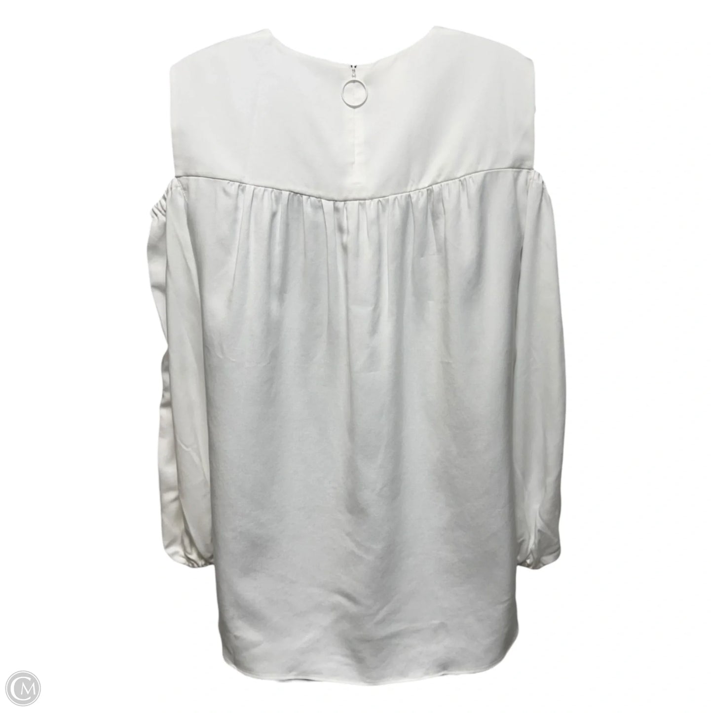 Lyocell Cold Shoulder Top Long Sleeve By Akris In White, Size: 6
