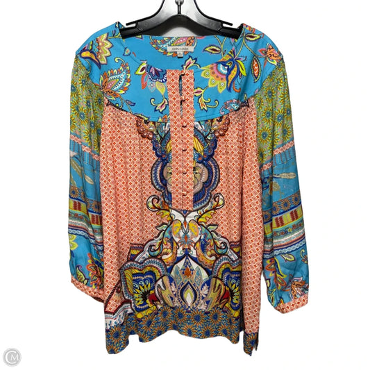 Del Mar Top Long Sleeve By John Mark In Multi-colored, Size: Xl