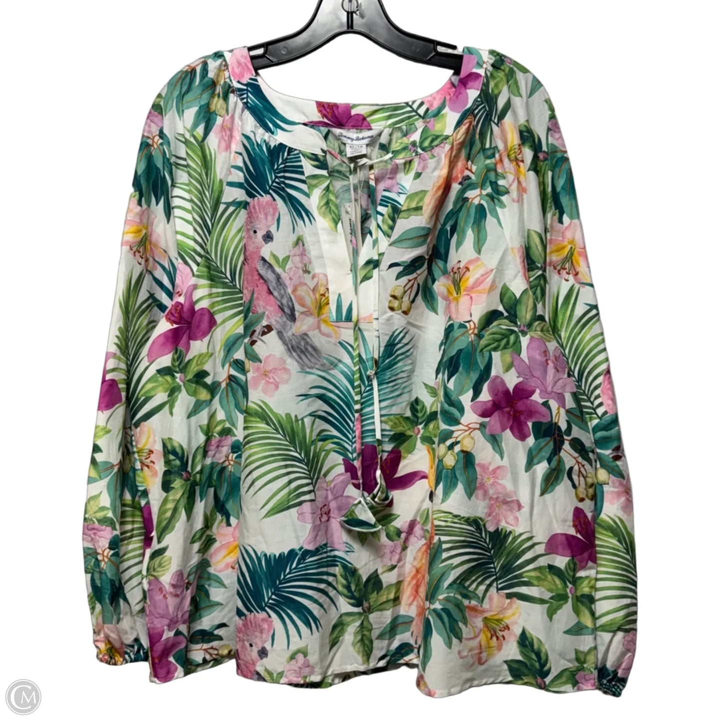 Top Long Sleeve By Tommy Bahama In Tropical Print, Size: Xl