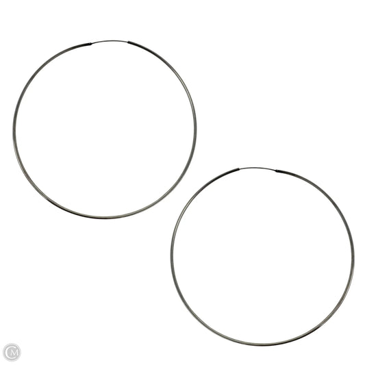 XL Sterling Silver Endless Hoop Earrings