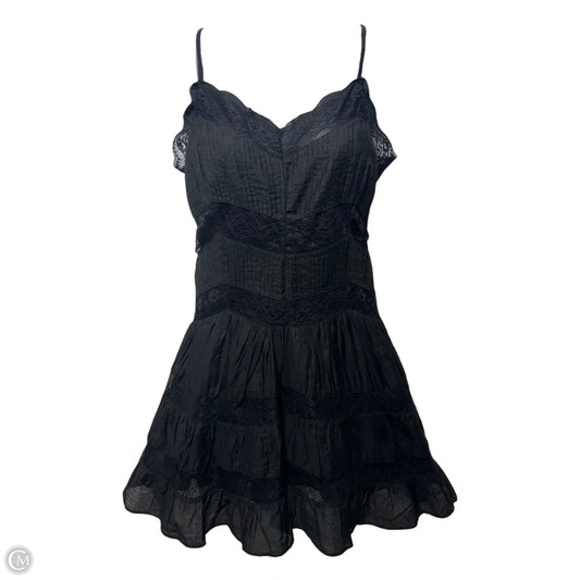 Lace Trim Mini Dress By Free People In Black, Size: S