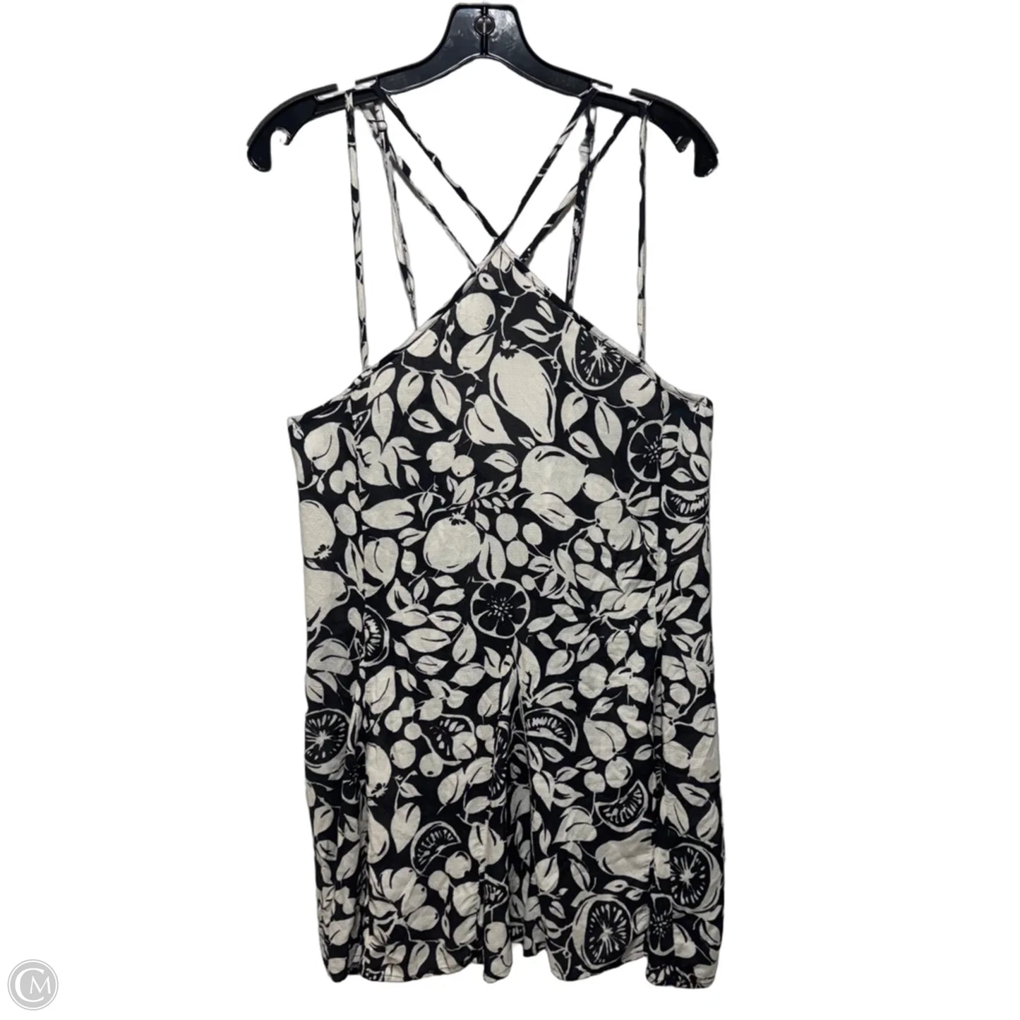 Tunic Sleeveless By Anthropologie In Black & Cream, Size: S