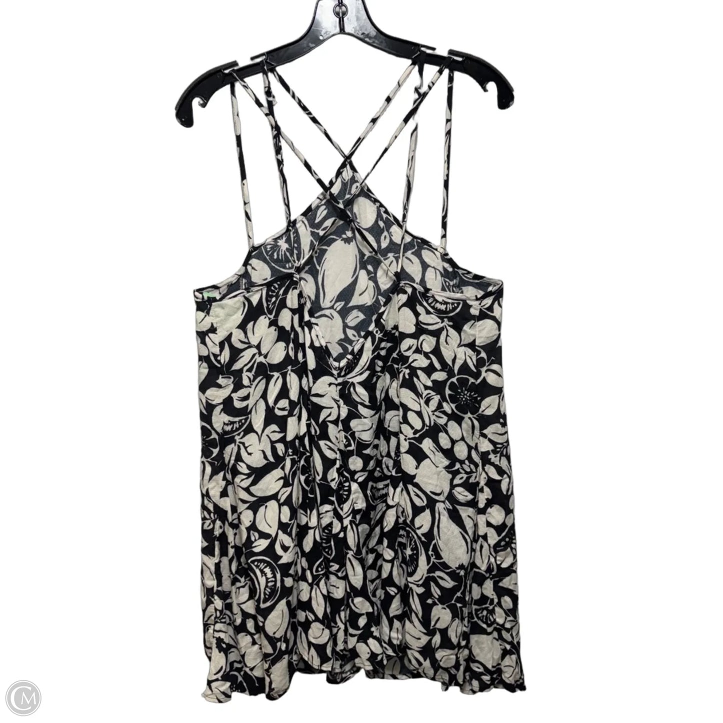 Tunic Sleeveless By Anthropologie In Black & Cream, Size: S