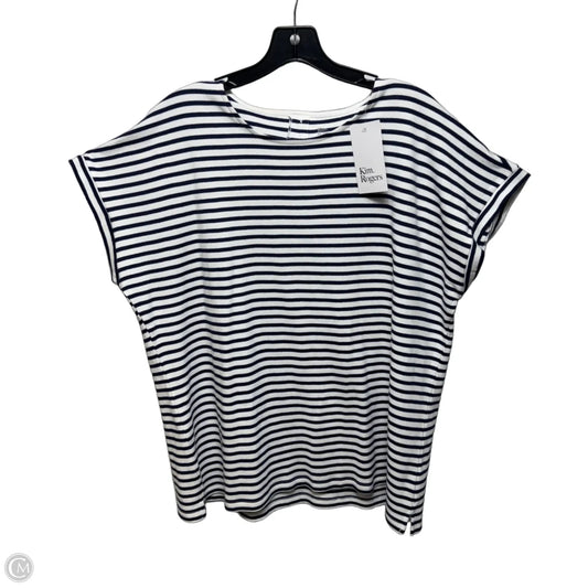 Top Short Sleeve Basic By Kim Rogers In Striped Pattern, Size: Xxl