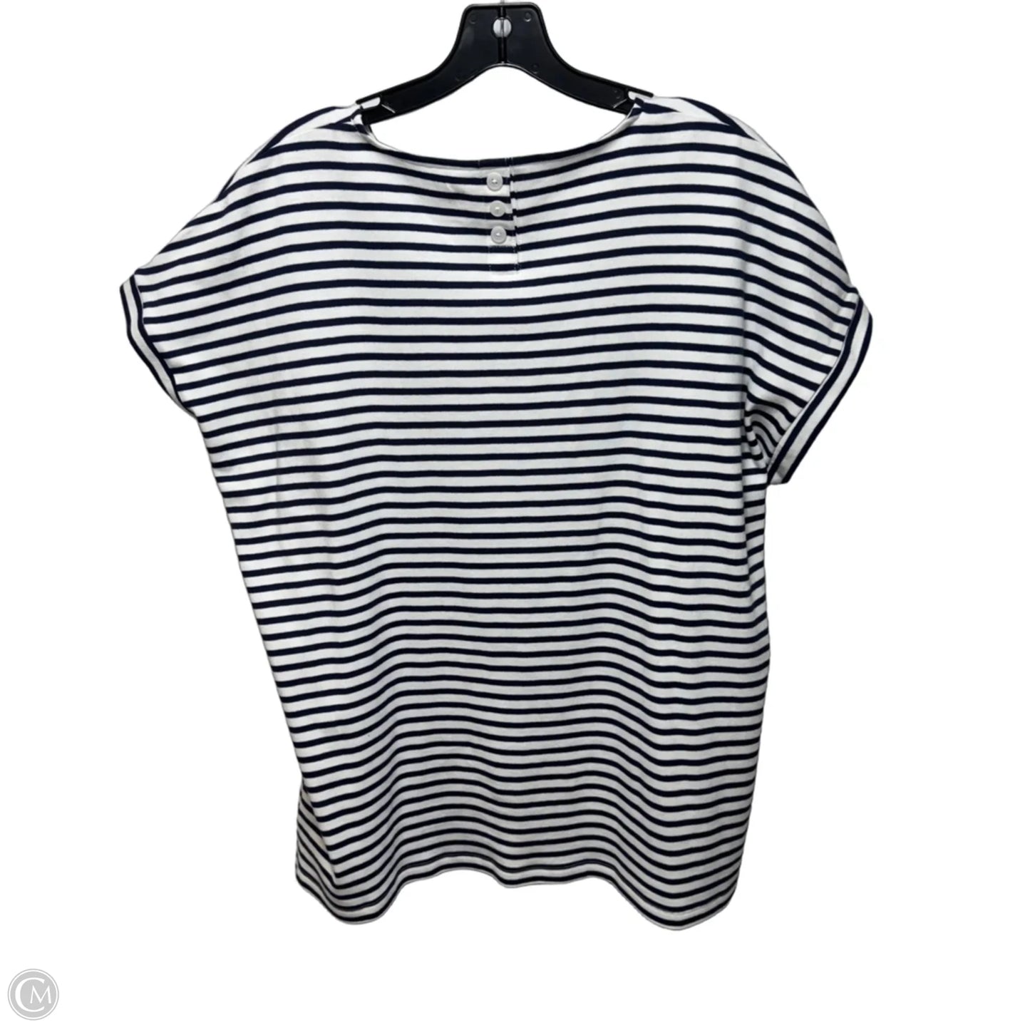 Top Short Sleeve Basic By Kim Rogers In Striped Pattern, Size: Xxl