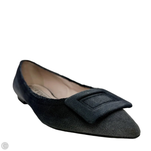 Gommettine Denim Ballet Flats Designer By Roger Vivier In Grey, Size: 7.5 (37.5)