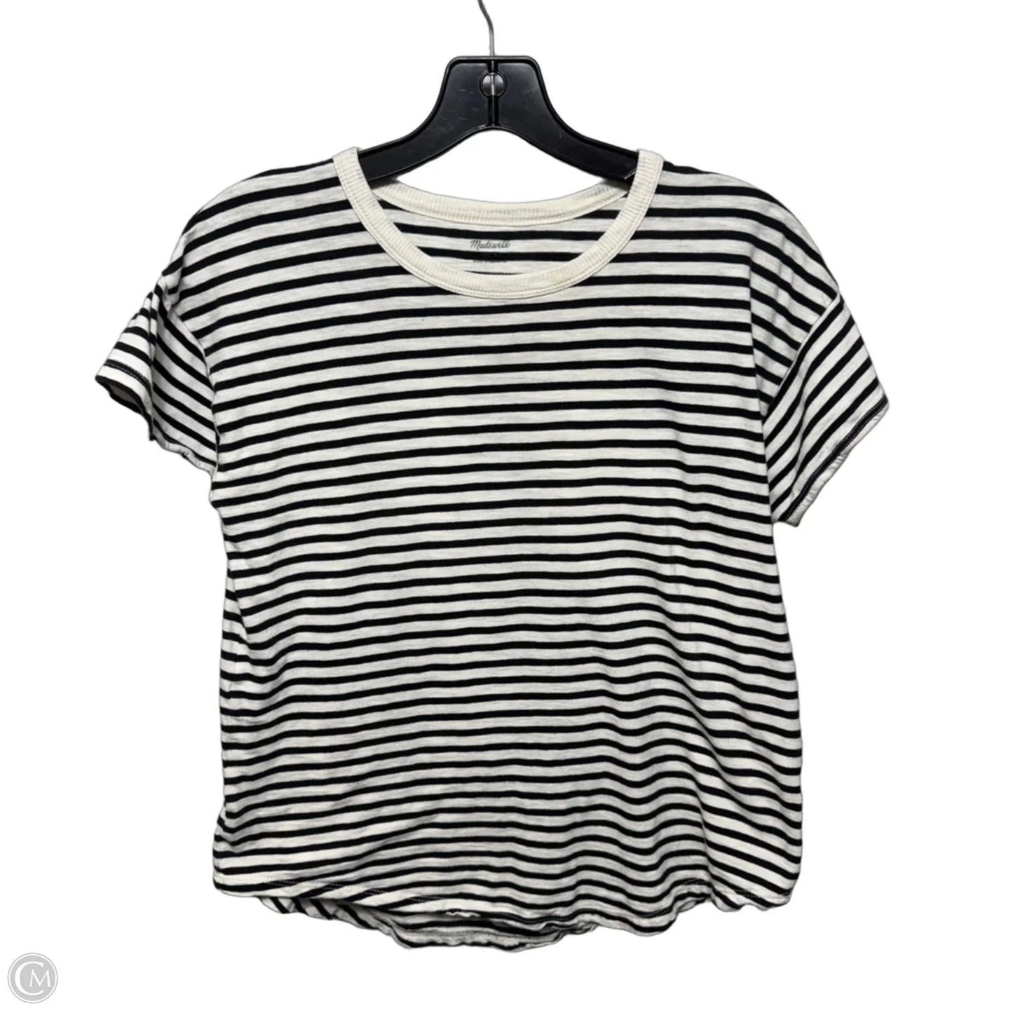 Top Short Sleeve Basic By Madewell In Striped Pattern, Size: S