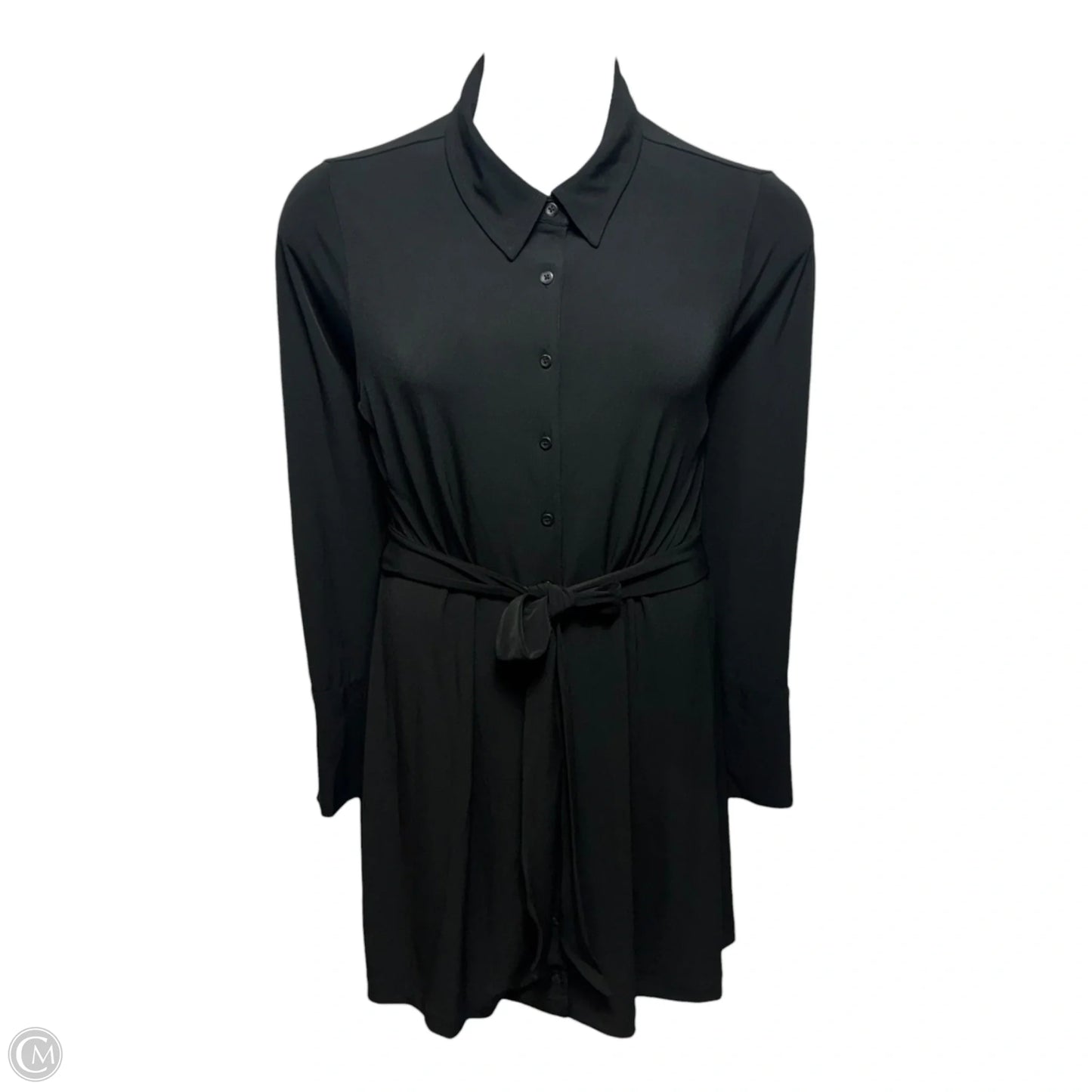 Mini Shirt Dress In Matte Jersey By J. Crew In Black, Size: L