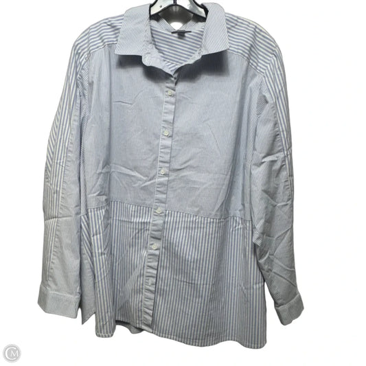 Top Long Sleeve By J. Jill In Striped Pattern, Size: 3x