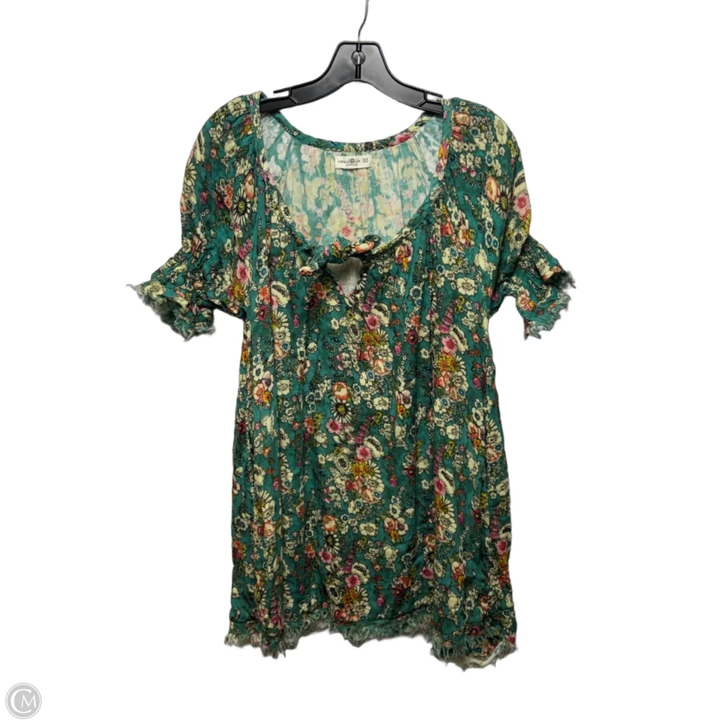 Sienna Cotton Gauze Tunic Mini Dress By Natural Life In Floral Print, Size: XS/S