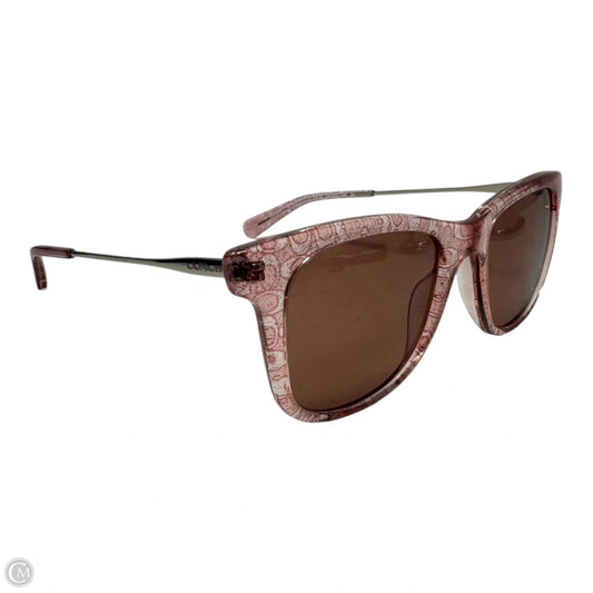 Transparent Pink Signature Glitter 5586M6 Sunglasses Designer By Coach