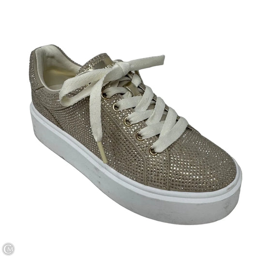 Romey Embellished Platform Sneakers By Michael By Michael Kors In Gold, Size: 6.5