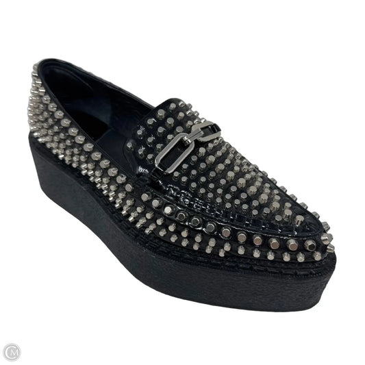 Choux-St Studded Platform Loafers By Jeffrey Campbell In Black & Silver, Size: 8.5