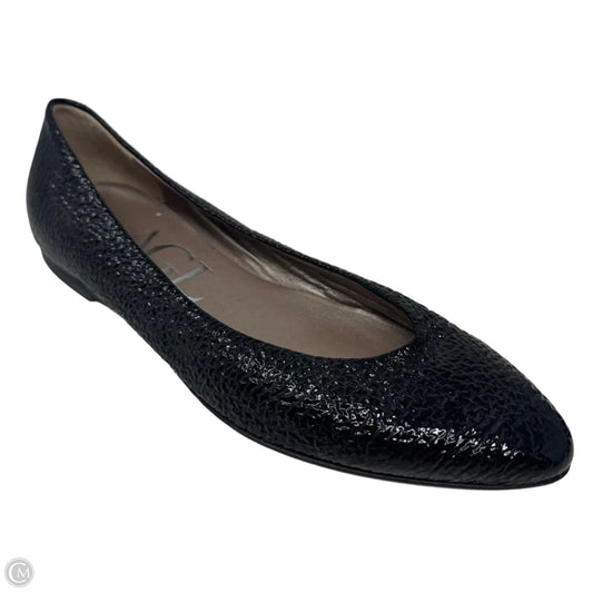 Crinkle Patent Shoes Flats By Agl In Black, Size: 8.5