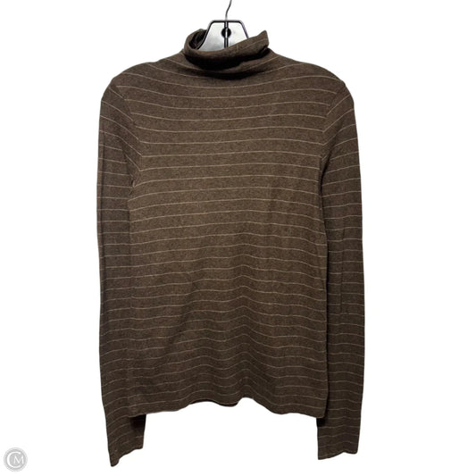 Cotton Knit Top Long Sleeve By Vince In Striped Pattern, Size: M