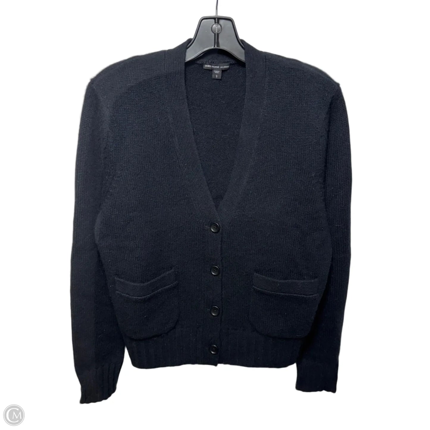 Sweater Cardigan Cashmere By James Perse In Black, Size: M