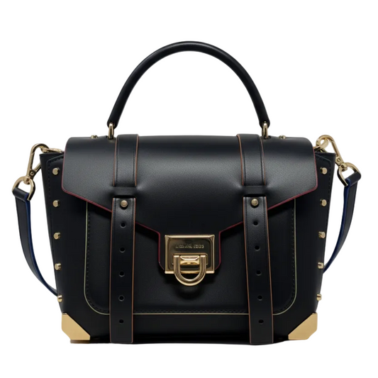 Manhattan Rainbow Contrast Handbag Leather By Michael By Michael Kors, Size: Medium