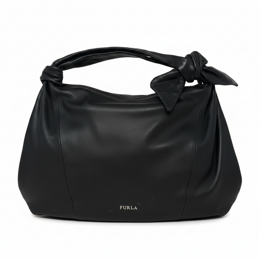 AS IS Leather Knott Bow Hobo Bag Luxury Designer By Furla, Size: Medium