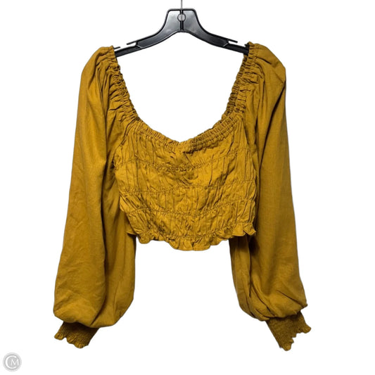 Smocked Top Long Sleeve By A Loves A In Green, Size: L