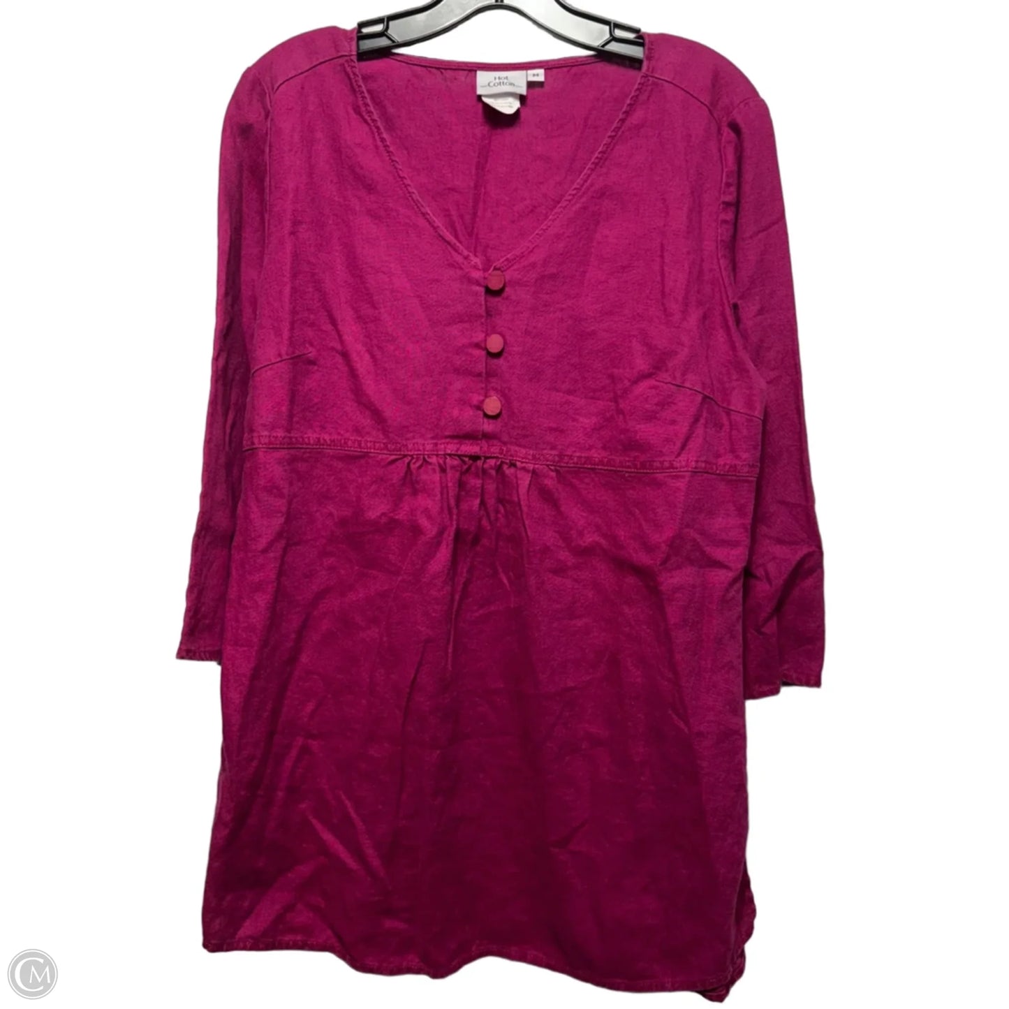 Top Long Sleeve By Hot Cotton In Pink, Size: M