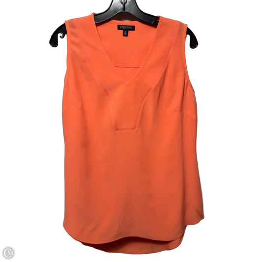 Silk Top Sleeveless By Etcetra In Orange, Size: 10
