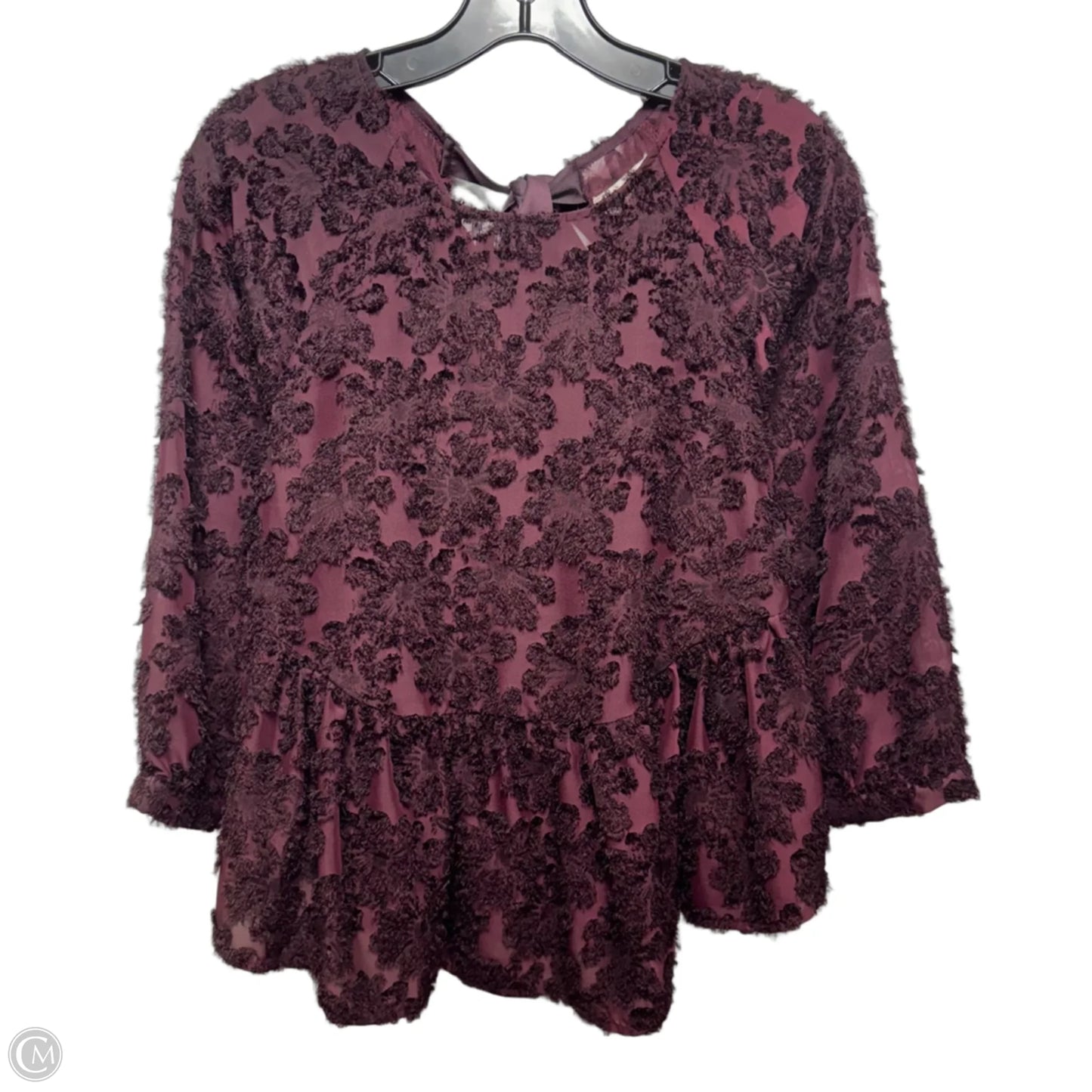 Top 3/4 Sleeve By Altard State In Maroon, Size: S