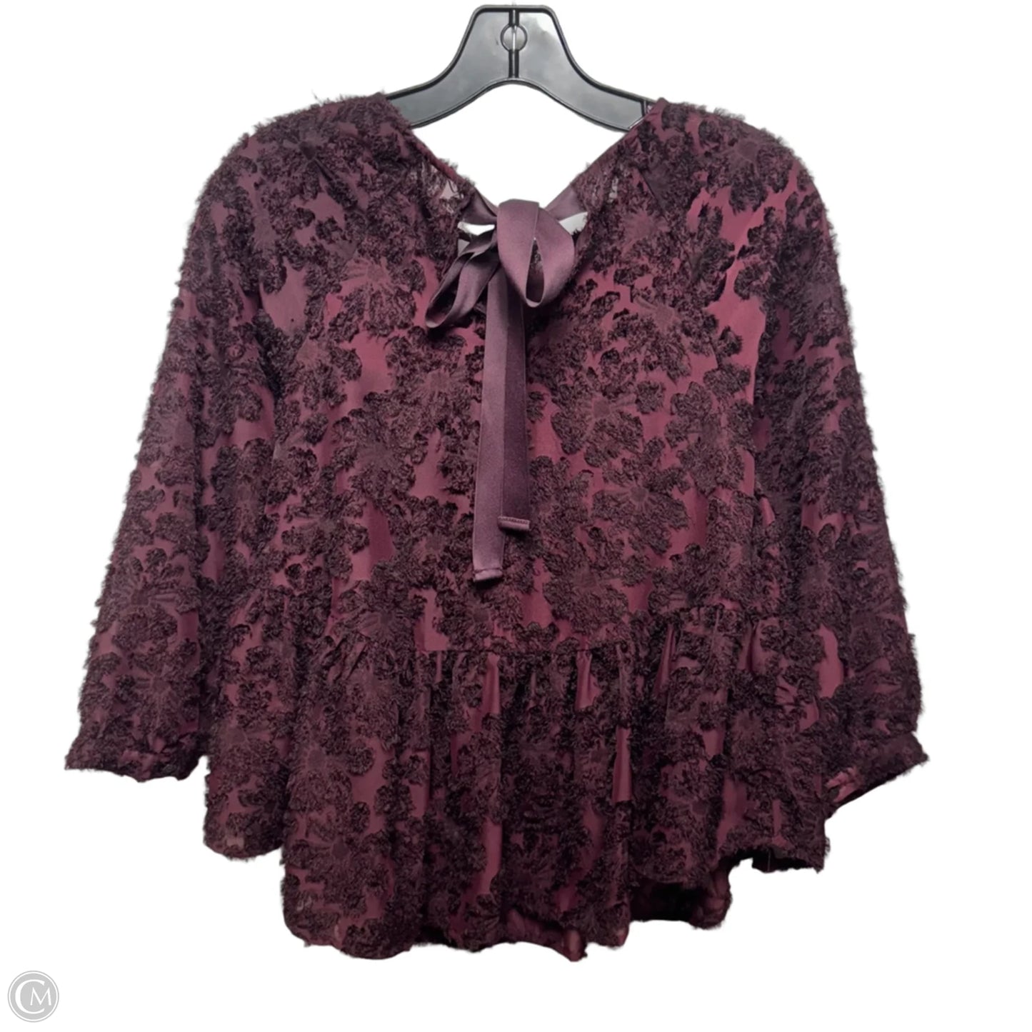 Top 3/4 Sleeve By Altard State In Maroon, Size: S