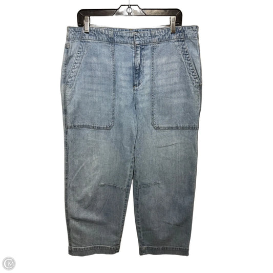 Straight Crop Jeans By Talbots In Blue Denim, Size: 12